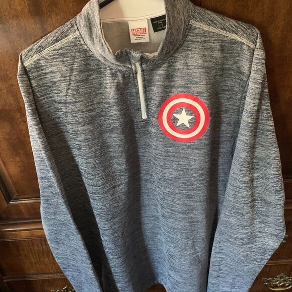 Men's Size Lg Marvel Brand Pullover Long Sleeve Sweatshirt w/ Marvel Logo - Picture 1 of 7